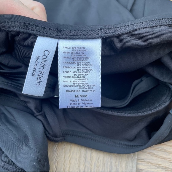 Calvin Klein Tankinni black Shirred Tummy-Control Tankini Top Medium slimming - Picture 6 of 8